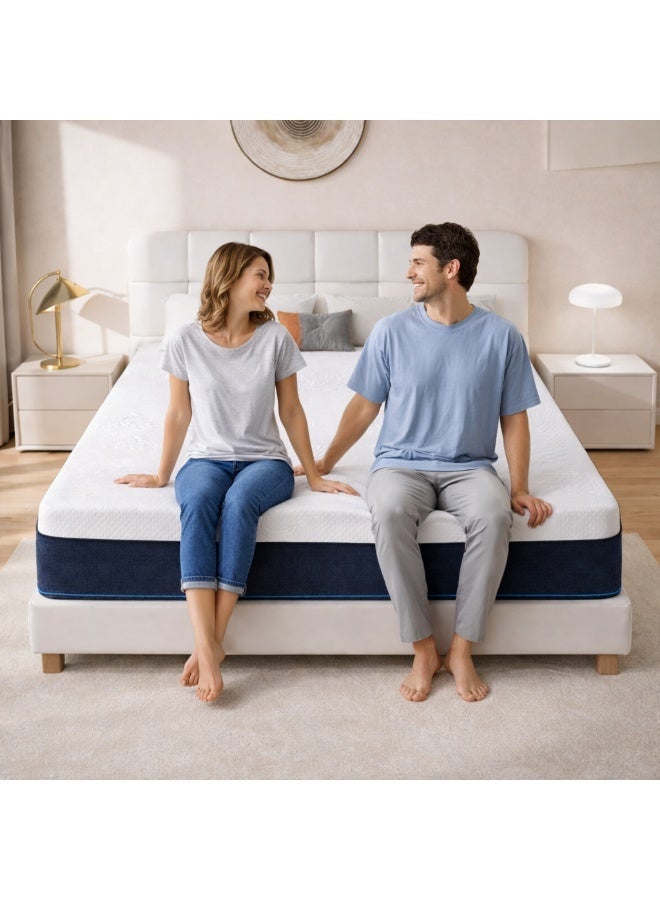 REXAL HOME Supreme Silk Pocket Spring Mattress 160 × 200 × 30 cm – Queen Size, Memory Foam, Medium-Firm Spine Support, Pressure Relief & Edge Support - Image 3